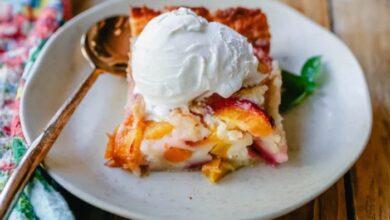 Mamas texas style peach cobbler