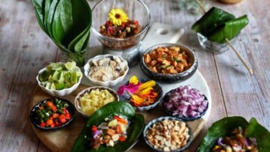 One bite thai flavor bomb salad wraps miang kham