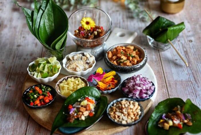 One bite thai flavor bomb salad wraps miang kham