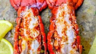 Easy broiled lobster tails