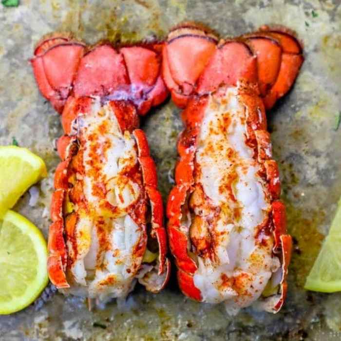 Easy broiled lobster tails