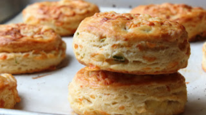 Irish cheddar spring onion biscuits