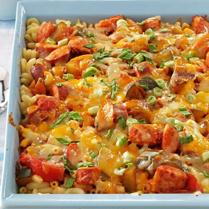 Mennonite cabbage potato kielbasa bake