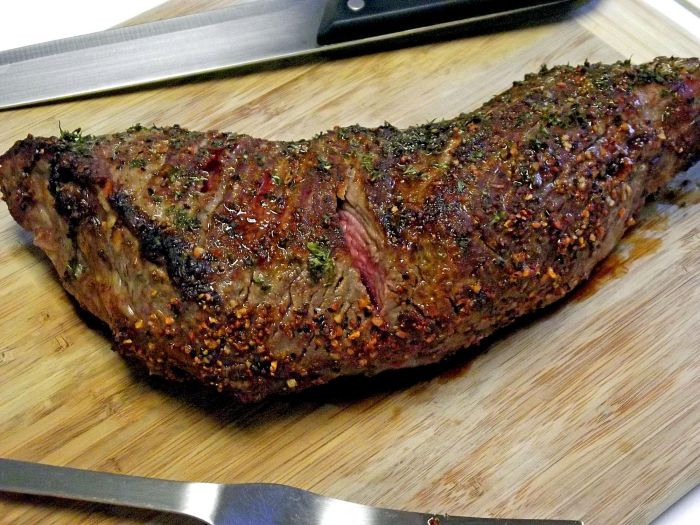 Grilled tri tip roast