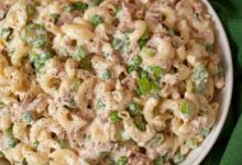 Tuna pasta salad with dill