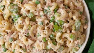 Tuna pasta salad with dill