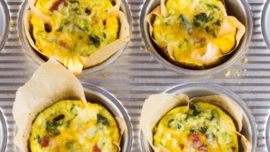 Crustless cottage cheese mini quiches