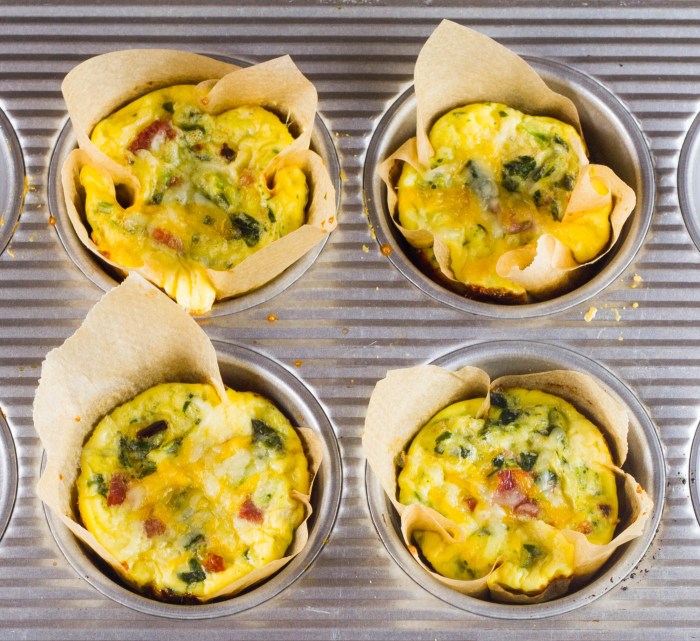 Crustless cottage cheese mini quiches