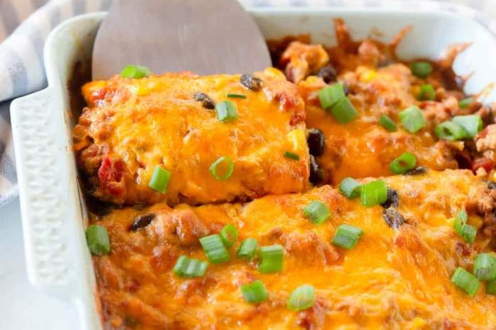 Mexican casserole with leftover turkey