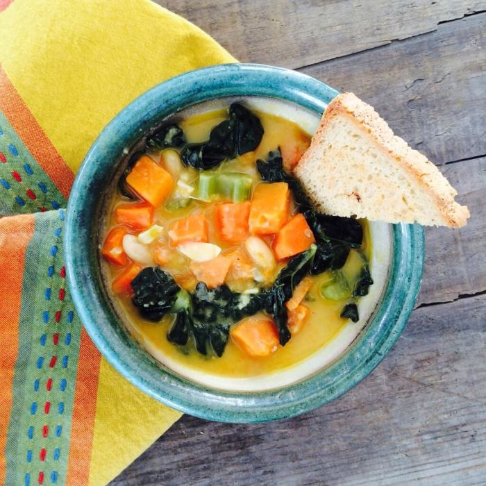 Tuscan chard and cannellini bean soup