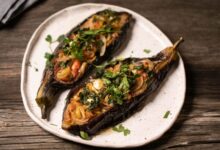 Armenian stuffed eggplant imam bayildi