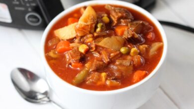 Homemade vegetable beef soup