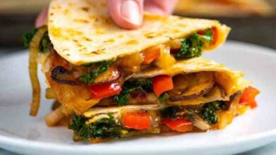 Farmers market vegetarian quesadillas