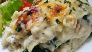 White cheese chicken lasagna