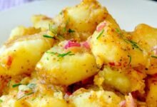 Warm dijon potato salad