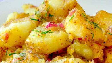 Warm dijon potato salad