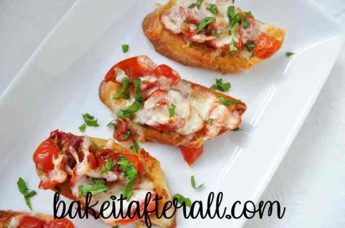 Healthier double tomato bruschetta