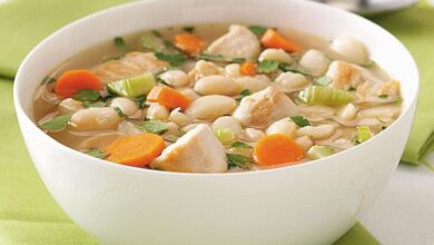 Simple chicken and white bean soup