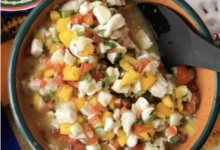 Mexican mango and white fish ceviche