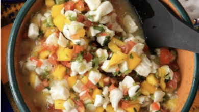 Mexican mango and white fish ceviche