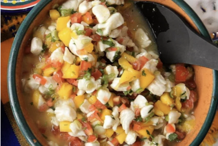 Mexican mango and white fish ceviche