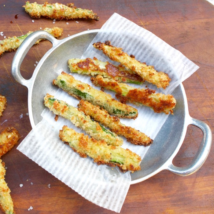 Oven baked zucchini fries