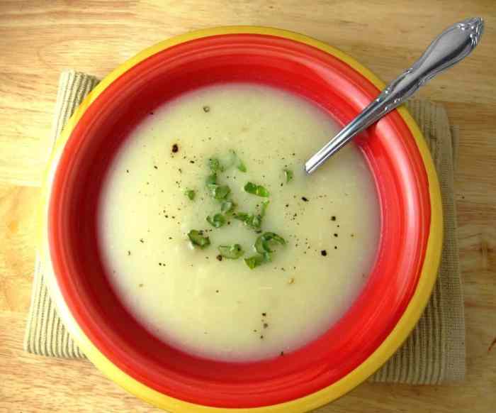 Turnip and potato soup