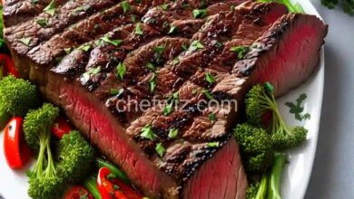 Grilled beef tenderloin with herb garlic pepper coating