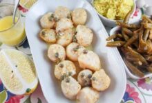 Air fryer breaded sea scallops