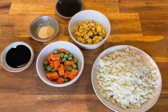 Air fryer cauliflower fried rice
