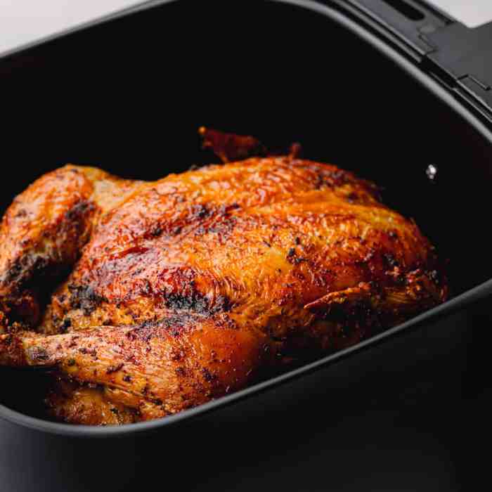 Easy air fryer whole chicken