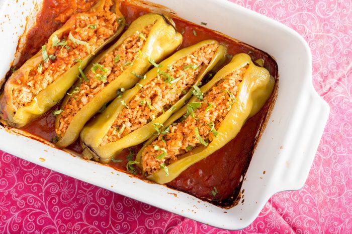 Italian stuffed cubanelle peppers