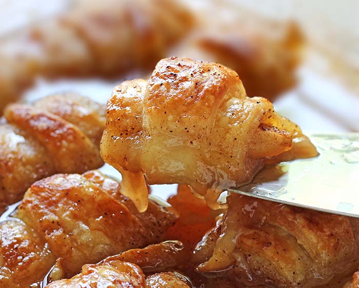 Apple dumplings with crescent roll dough