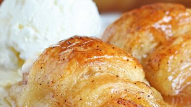 Apple dumplings with crescent roll dough