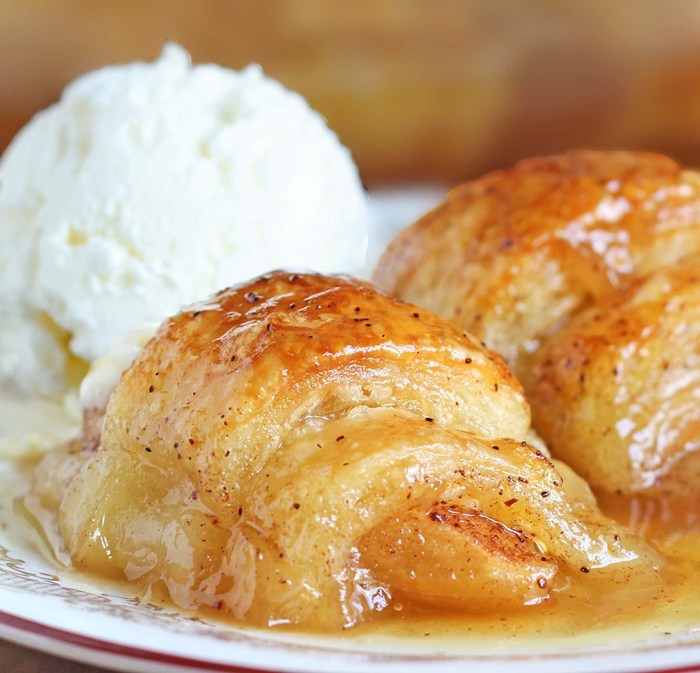 Apple dumplings with crescent roll dough