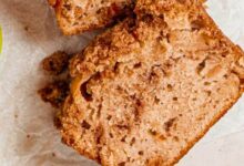 Apple bread with double streusel