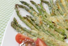 Roasted asparagus with parmesan