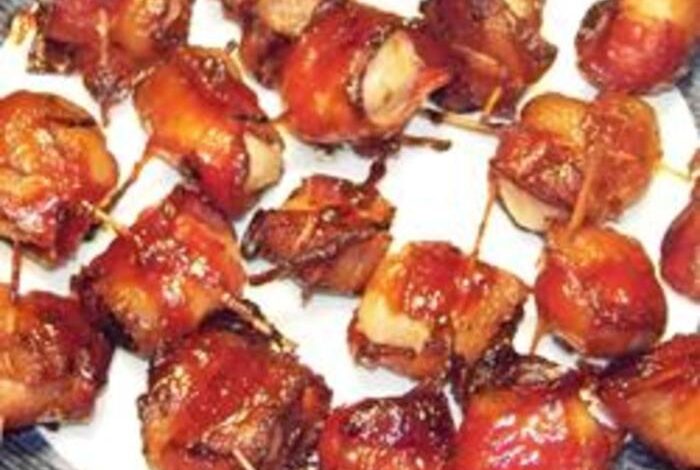 Bacon wrapped water chestnuts iii