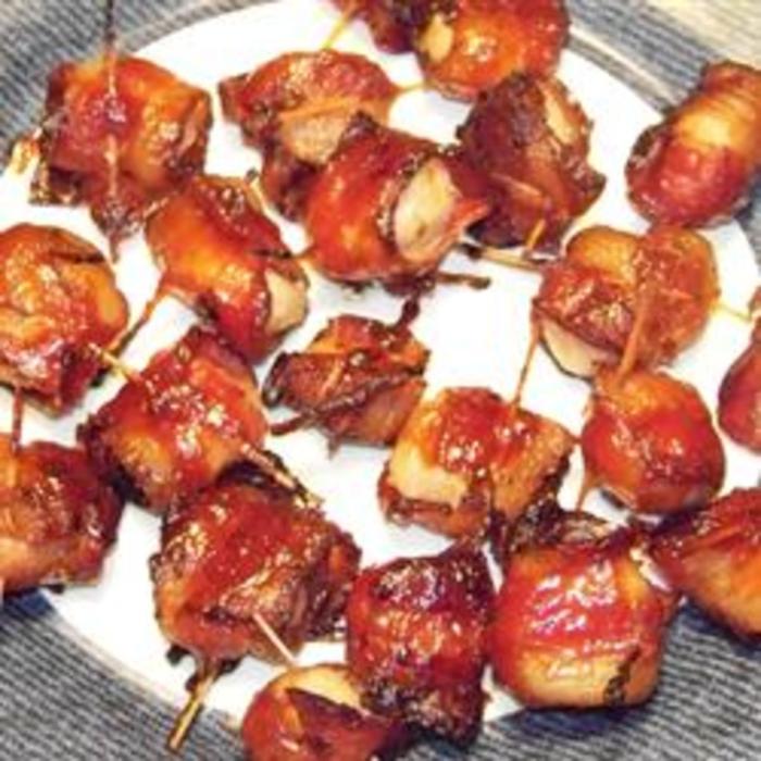 Bacon wrapped water chestnuts iii