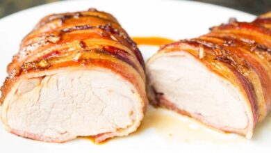 Bacon tenderloin fillet sweetandsavorymeals