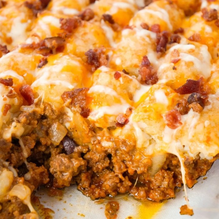 Tater casserole tots bacon cheeseburger recipes beef recipe bake pie tested kitchen bean pot pasta dishes bettycrocker