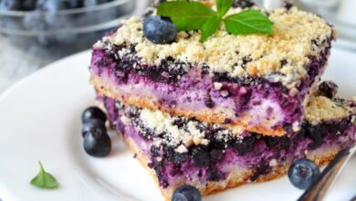 Blueberry pudding with hard sauce