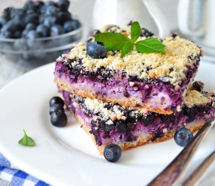 Blueberry pudding with hard sauce