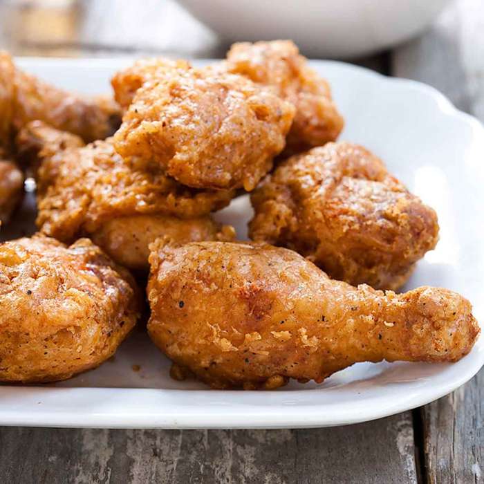 Triple dipped fried chicken