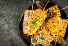 Tasty bbq corn on the cob