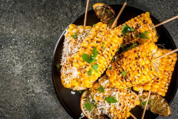 Tasty bbq corn on the cob