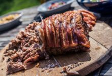 Bobs pulled pork on a smoker