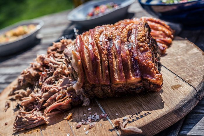 Bobs pulled pork on a smoker