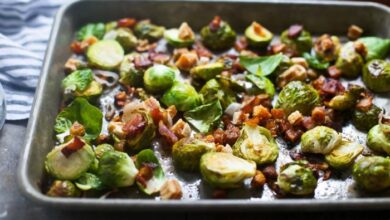 Quick brussels and bacon