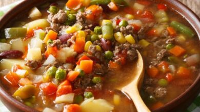 Leftover beef vegetable soup